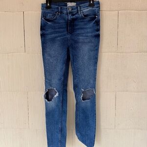 Free People Busted Knee Skinny Fit Jeans